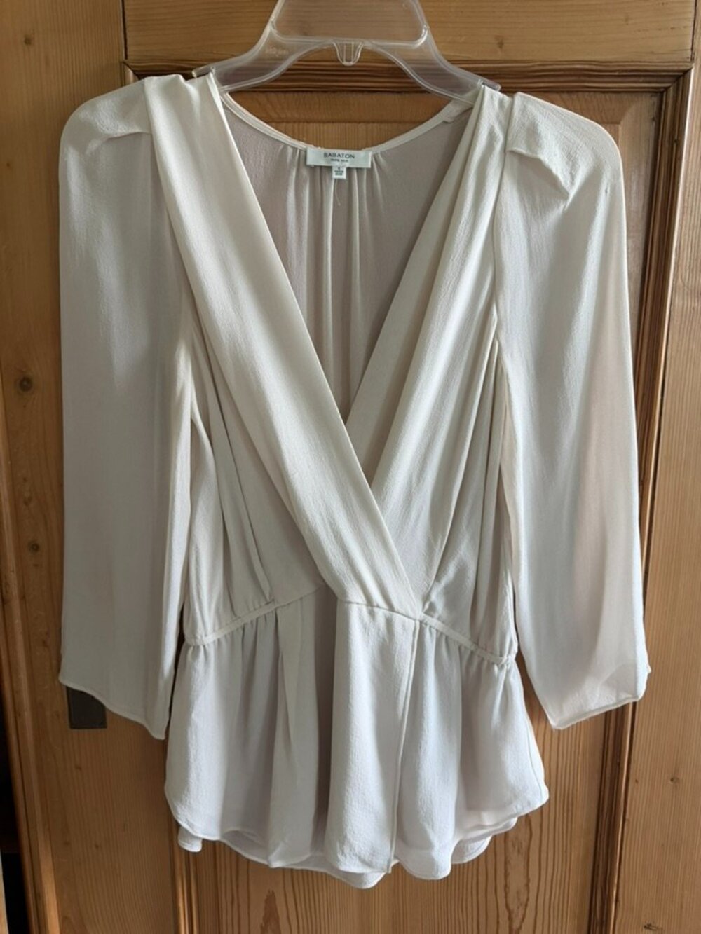 Aritzia Babaton Alexander Silk Wrap Blouse